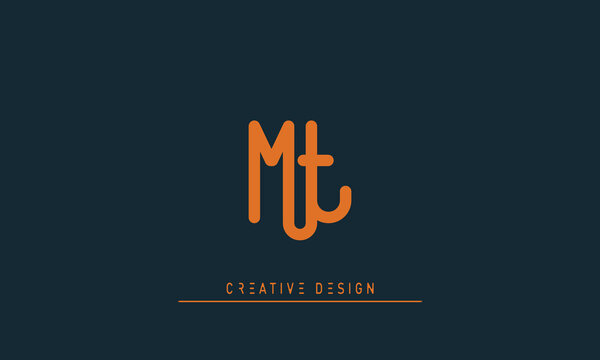 Alphabet letters Modern Creative logo MT , TM