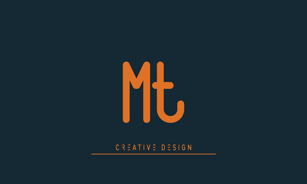 Alphabet letters Modern Creative logo MT , TM