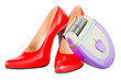 © alexlmx - Epilator with high heel shoes, 3D rendering