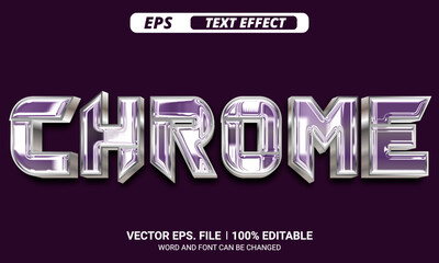 Aufkleber - Chrome 3d editable vector text effect