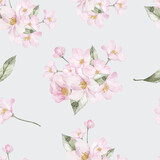Fototapeta Do przedpokoju - elegant cherry blossom seamless pattern