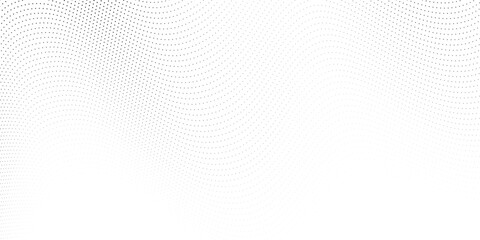 Aufkleber - Halftone wave lines background. Abstract dotted stripes texture. Warped and curved lines wallpaper. Black and white vector design template