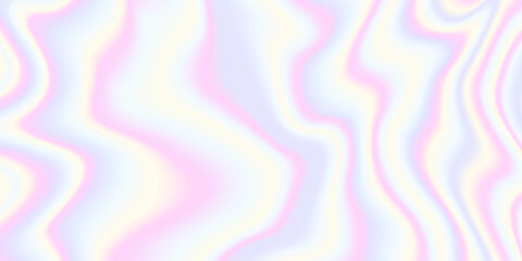 Poster - Holographic background. Unicorn gradient backdrop. Liquid metallic texture. Unicorn colors blurred backdrop. Iridescent hologram effect wallpaper for cover, poster, banner. Vector illustration