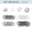 © tashechka - Set of vector grungy graphite pencil art brushes. Pencil texture of various shapes.