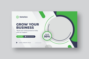 business youtube thumbnail and web banner template