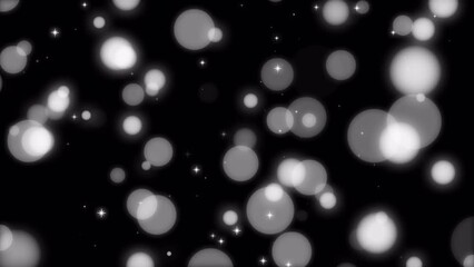 Wall Mural - キラキラとふわふわボケ [4K-背景透過]Sparkle Bokeh Series:Sparkling and fluffy bokeh[with Alpha Channel / Transparent Background]4K