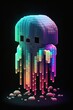 colorful illustration of a ghost created with Generative AI technology