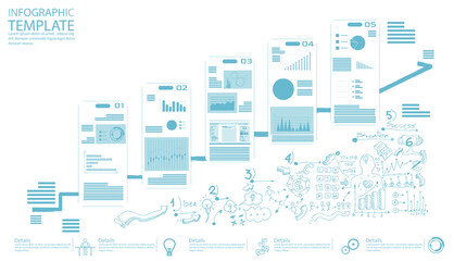 Wall Mural - online stock trading. app screen  smartphone design  template application interface with flat illustrations,UI,idea and concept think creativity modern  design vector