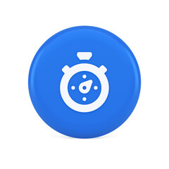 Poster - Stopwatch button timer speed time counting application panel interface 3d realistic icon