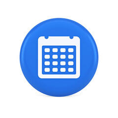 Poster - Calendar schedule button agenda event appointment reminder 3d realistic icon