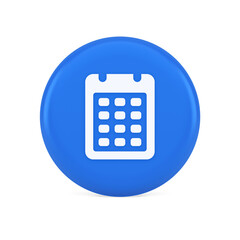 Poster - Calendar web app button design agenda meeting deadline time management 3d realistic icon