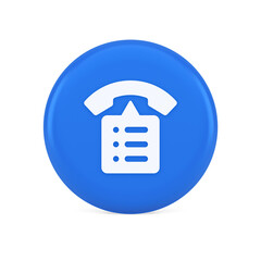 Poster - Call phone book contact list button cyberspace friends information communication 3d icon