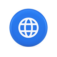 Poster - Global internet connection GPS planet button network web business communication 3d icon