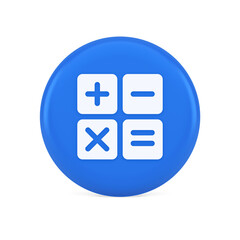 Poster - Calculator math counting button accounting balance mathematics financial keyboard 3d icon