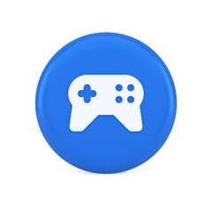 Poster - Gamepad controller virtual gaming connect button joystick joypad web app 3d realistic icon
