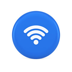 Poster - Wi fi internet connection button high speed wireless cyberspace digital network 3d icon