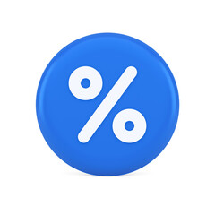 Poster - Percent button mathematical counting financial business investment 3d realistic icon