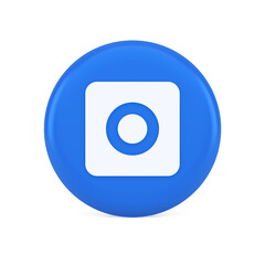 Poster - Camera photo video shooting button multimedia content creation web application 3d icon