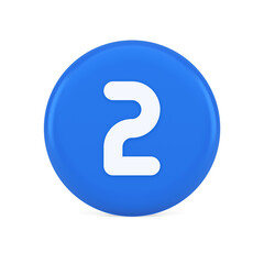 Poster - Two character button numeral cyberspace calculation service 3d realistic icon