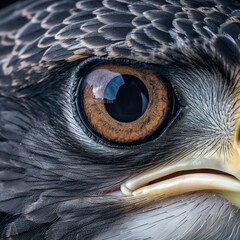 Falcon Eye Pupil Macro Photograph