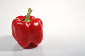 Wall Mural - red bell pepper isolated on white background with copy space. Created with Generative AI Technology