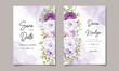 © darren - Eegant wedding invitation card with beautiful purple flower