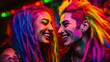 © Dennis Hoppe - Colorful Joy: A Vibrant Collection of People Celebrating Life in Rainbow Hues, Enhanced by Generative AI Art, Including Children and Pets, Generative AI, Generativ, KI