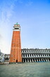 tower on saint mark square in venice in italy