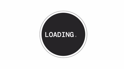 Fototapete - Lab tests bw loader animation. Analyzing samples with microscope. Flash message 4K video footage. Isolated monochrome loading progress indicator with alpha channel transparency for UI, UX web design