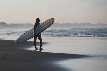 Poster - Surfing themed photograph in a exotic location