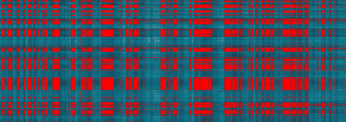 Poster - Construction frontage abstract banner in red and turquoise