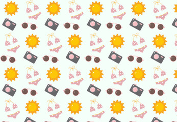 Cute Colorful Summer Holiday pattern