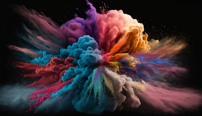 Wall Mural - Colorful explosion concept art
