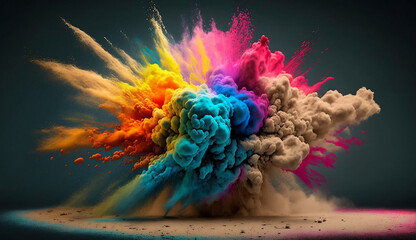 Wall Mural - Colorful explosion concept art