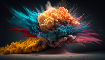 Wall Mural - Colorful explosion concept art