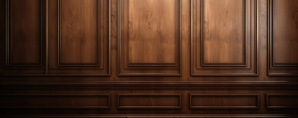 luxury wood paneling background or texture. highly crafted classic / traditional wood paneling, with