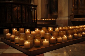 Wall Mural - Church Candles. Generative AI