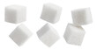 Set of sugar cubes cut out