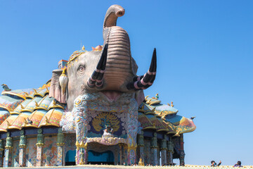 Wall Mural - THAILAD, NAKHON RATCHASMA - JAN1, 2023: Wat Ban Rai Temple ( Wat Luang Por Koon ) Is a famous tourist in Nakhon Ratchasima, Thailand.