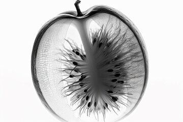 Poster - Abstract illustration of a beautiful natural shape in transparency, isolated over a clean background. Generative AI