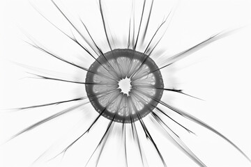 Poster - Abstract illustration of a beautiful natural shape in transparency, isolated over a clean background. Generative AI