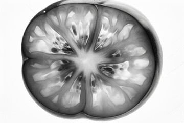 Poster - Abstract illustration of a beautiful natural floral shape in transparency, isolated over a clean background. Generative AI