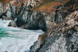 Rocky shoreline of California Big Sur coastline