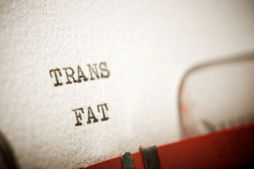 Wall Mural - Trans fat text