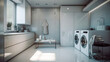 © ktianngoen0128 - laundry room for home interior architecture with a minimalist style