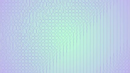 Fototapete - Wave loop animated pattern of simple geometric objects. 3d rendering 4K
