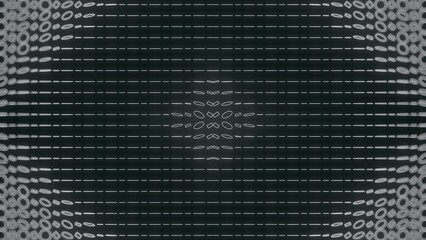 Leinwandbilder - Wave loop animated pattern of simple flat objects. 3d rendering 4K