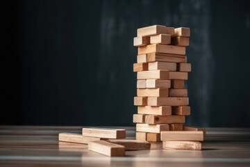 Risky Move on Jenga Blocks. Generative Ai