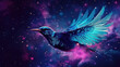 spirit animal bird in the night, wonderland dream - by generative ai