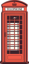 London Phone Booth Vector Isolated On White Photo-realistic Vector Illustration, United Kingdom, England
